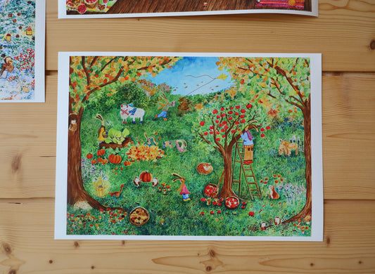 Pupujen syyspäivä print