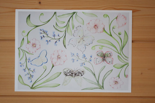 Kesäniityn kukkia print