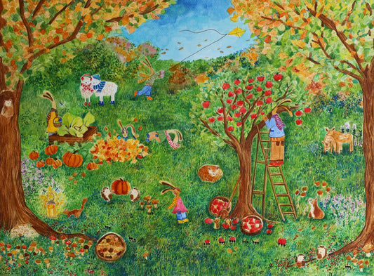 Pupujen syyspäivä print